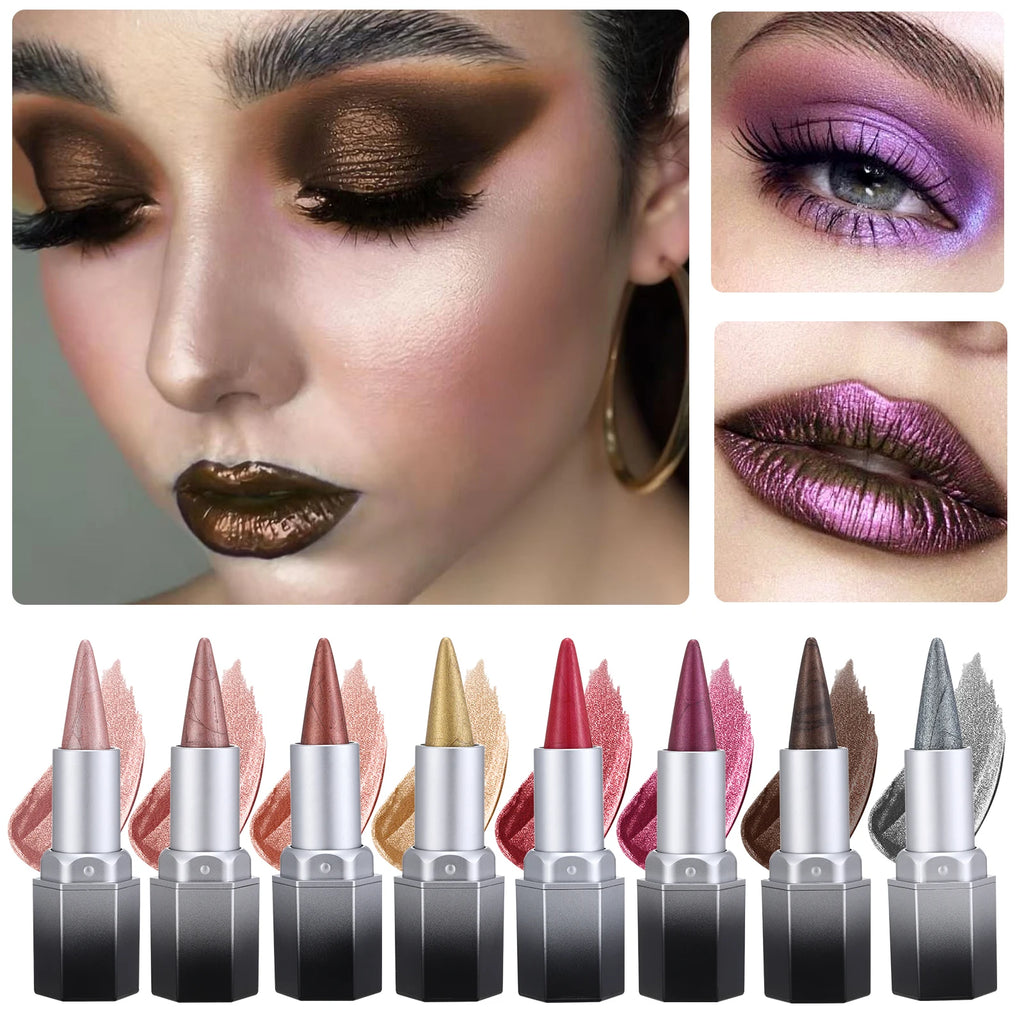 2-in-1 Pearl Lip Gloss Waterproof Rendering Long-lasting Luster Daily Zpaxo