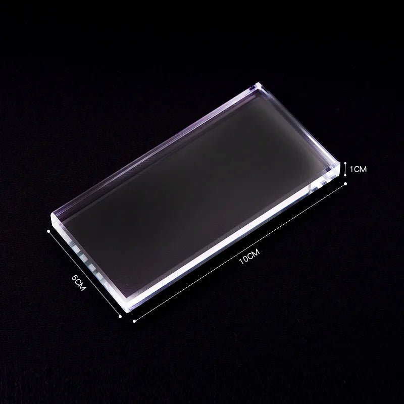 Glass Nail Palette Gel Polish Pallet Mixing Drawing Paint Plate Pad