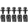 5 M6 Car Body Bolts U-clamp U-nut Clips Black Screw Clamping Splash Zpaxo 10pcs