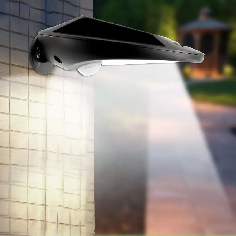 Solar Outdoor Wall Lamp Sensitive Motion Sensor Weather Resistant Outdoor LED Solar Wall Light for Gardens Patios Porch Garages Zpaxo