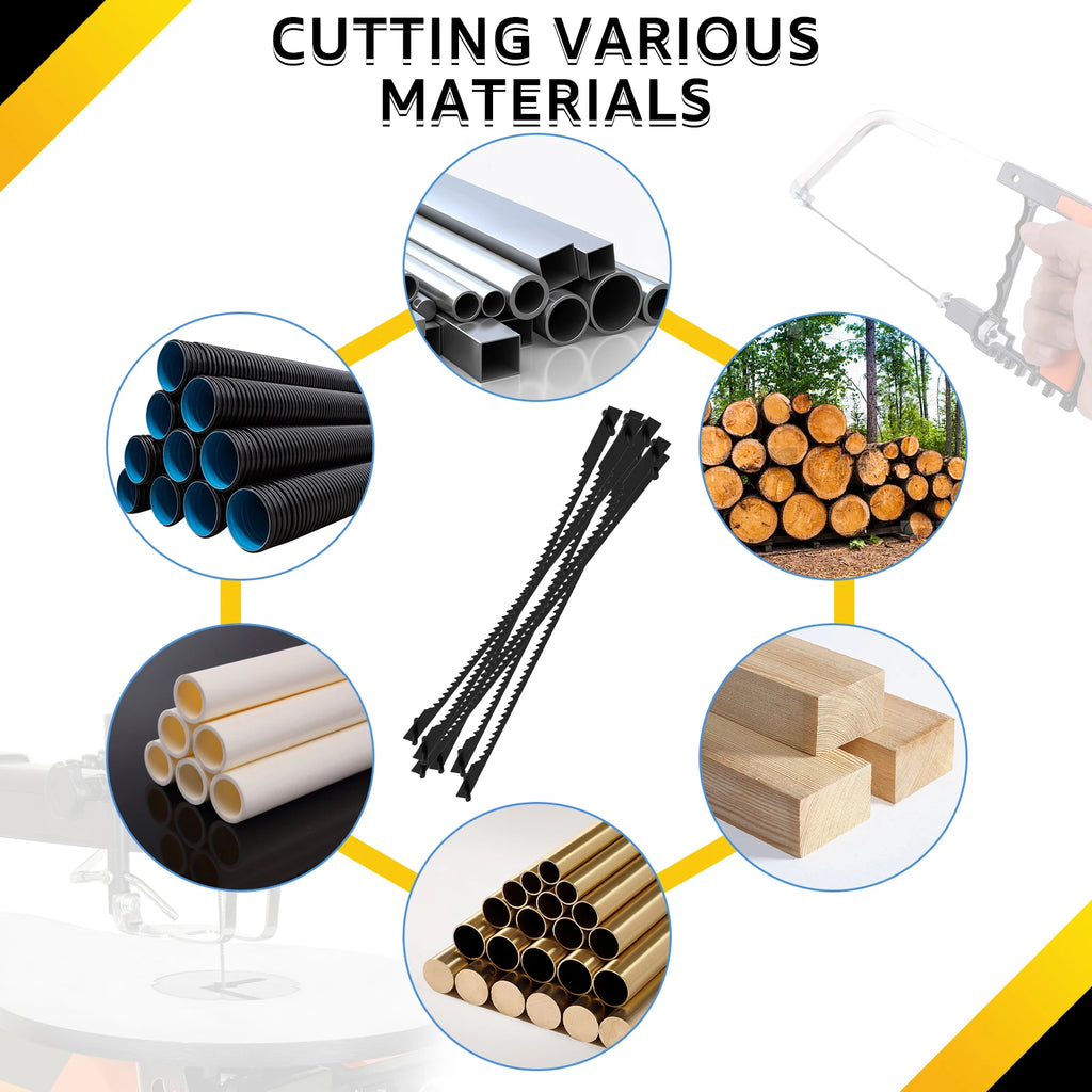 42PCS 3 Inch Wood Pruning Scroll Saw Blade Set 18TPI SK5 HCS Pin End Scroll Saw Blade for Wood and PVC Pipe Cutting Sharp Teeth Zpaxo