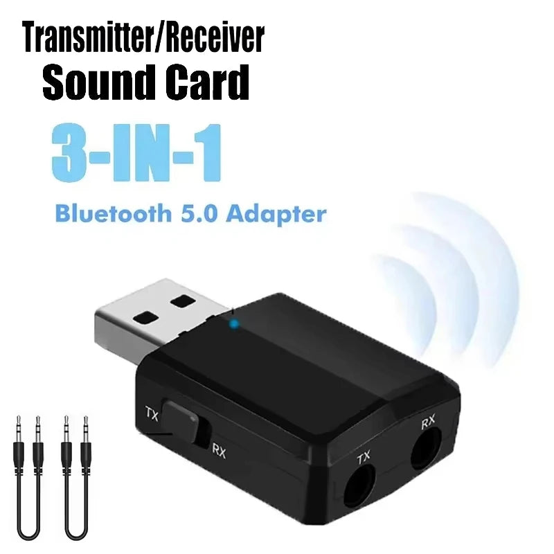 1 EDR Adapter Bluetooth Audio Transmitter Receiver AUX Jack RCA USB