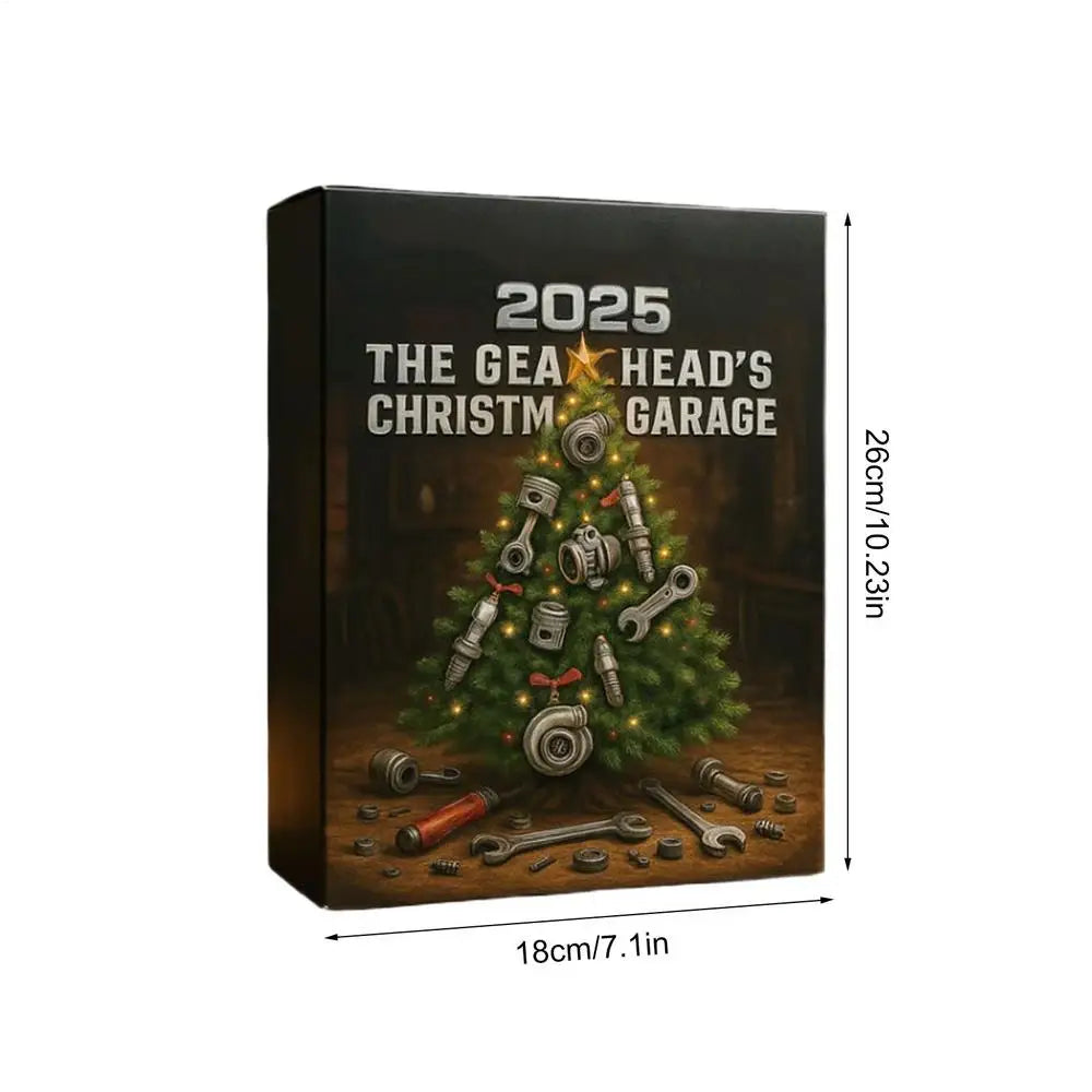 Christmas Advent Calendar 2025 Garage Theme 2D Acrylic Countdown