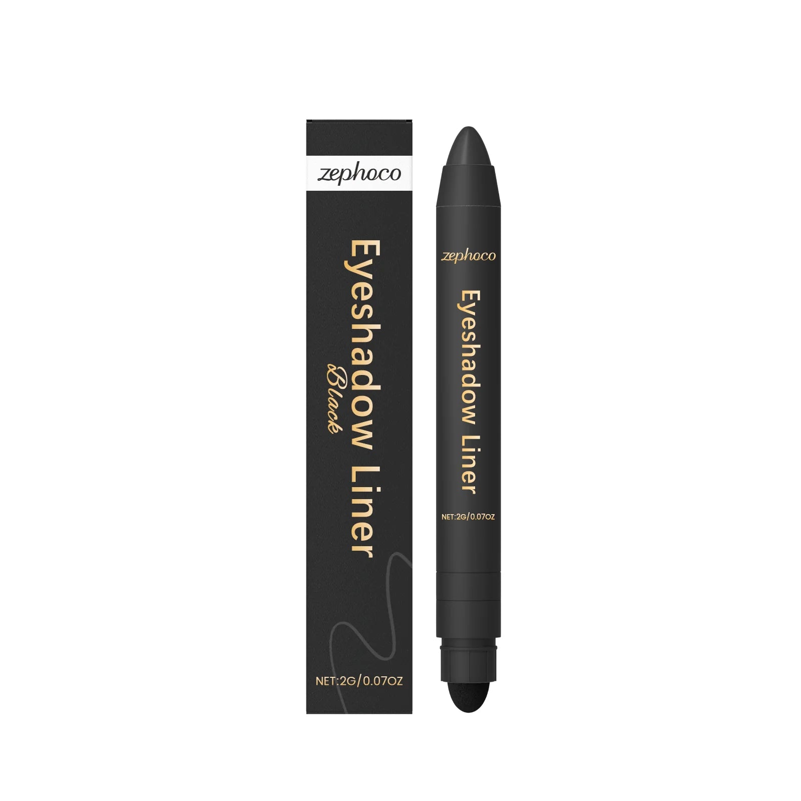 2-in-1 Waterproof Eyeshadow Liner Pen | Long-Lasting Eye Makeup 2-in-1 Eye Liner Pen Zpaxo Black