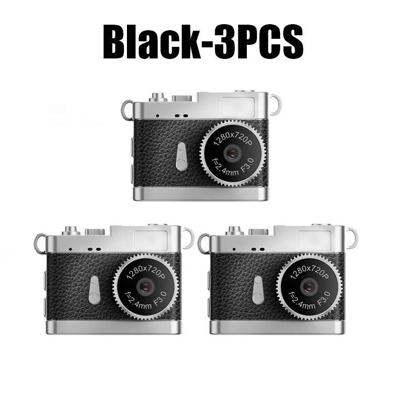 Lightweight Mini Campus Camera Students Stylish Portable Vlog Fashion Zpaxo Black 3PCS