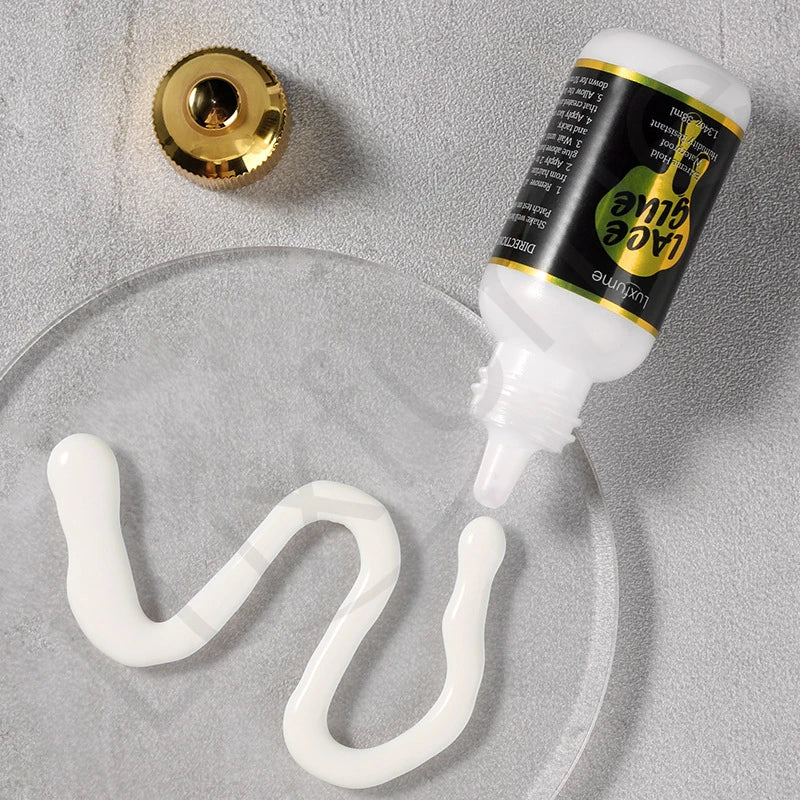 38ml Lace Glue Gel for Wig Stalling,Strong Hold Quick Dry Wig Hair Adhesive,Unisex Waterproof Wig Lace Glue for Hair Accessories Zpaxo
