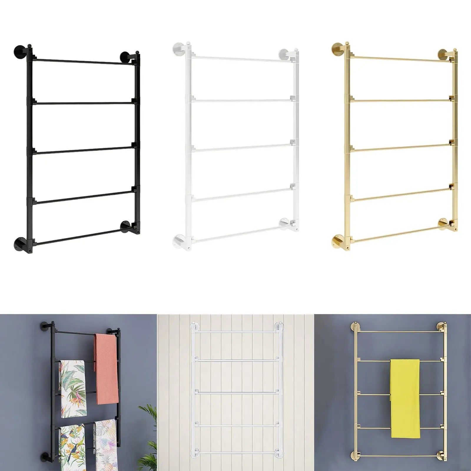 Ribbon Organizer Wall Mount Display Rack Metal Necktie Holder Scarf Rack for Craft Room Wrapping Paper Vinyl Rolls Retail Stores Zpaxo
