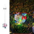 Solar Lamp Auto Light Up Garden Lights Metal Ball Butterfly Hanging Zpaxo warm light 20pcs