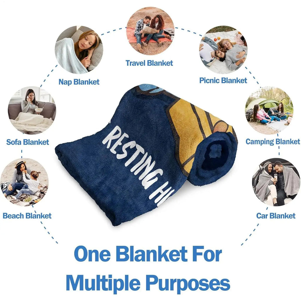 Dad Not Sleeping Funny Blanket Soft Flannel Throws Father's Day Men
