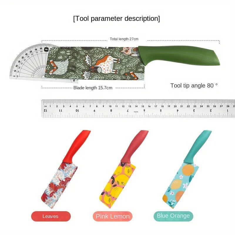 Stainless Steel Santoku Knife Pattern Design Blade Utility Paring