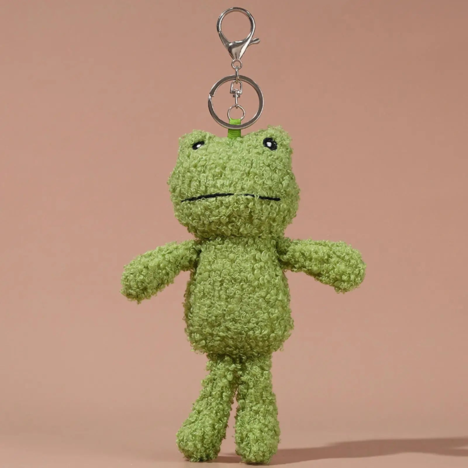 Plush Frog Keychain Cute Stuffed Animal Keyring Bag Charm Kids Adults