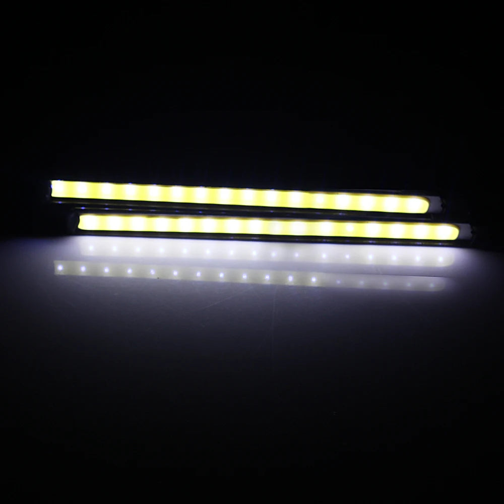 DC 12V COB Car DRL LED Daytime Running Lights Driving Fog Lamps