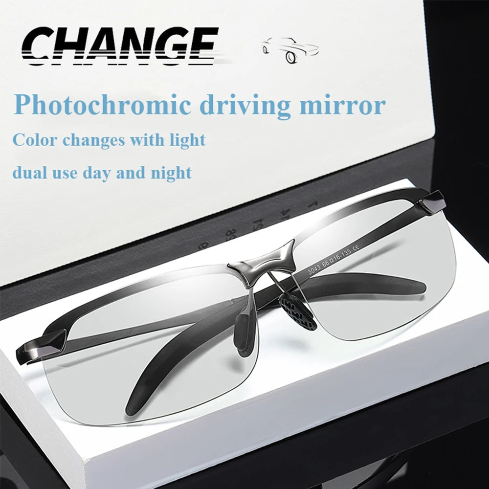 Photochromic Sunglasses Men Polarized Driving Chameleon Glasses Male Zpaxo