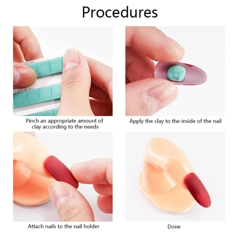 30 48 Reusable Adhesive Clay Nail Practice Tool Multifunctional Glue Zpaxo