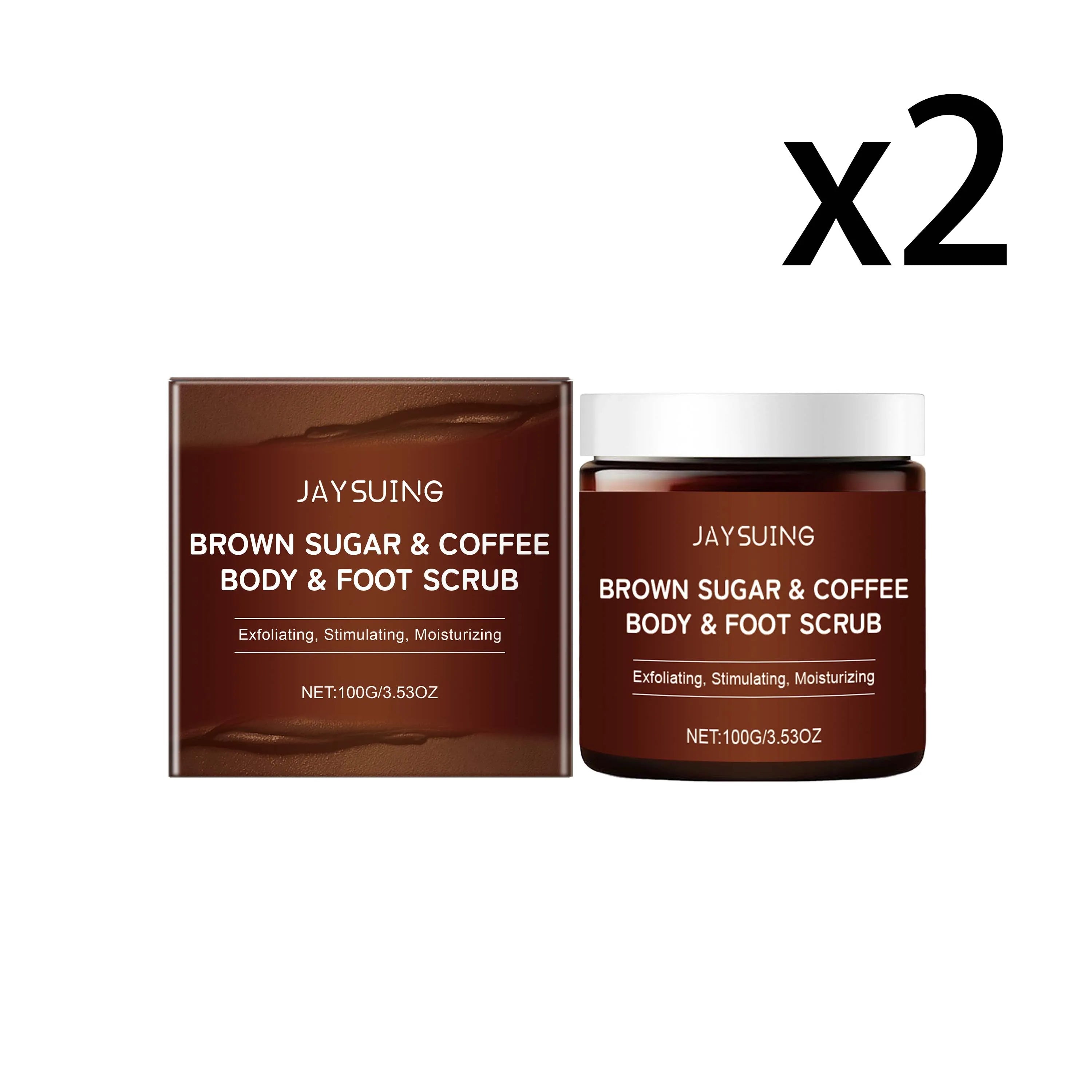 Jaysuing Coffee Body Scrub – Exfoliate, Moisturize & Smooth Skin Body Scrub Cream Zpaxo 2x100g 100g