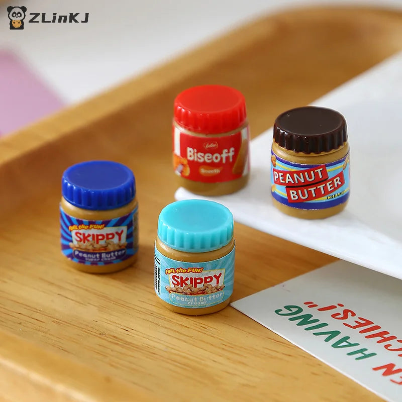 Miniature Dollhouse Simulation Peanut Butter Model Decor Toy Doll Zpaxo