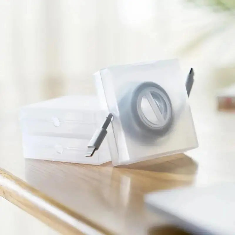Rotatable Transparent Square Wire Winder Box Cable Management Zpaxo