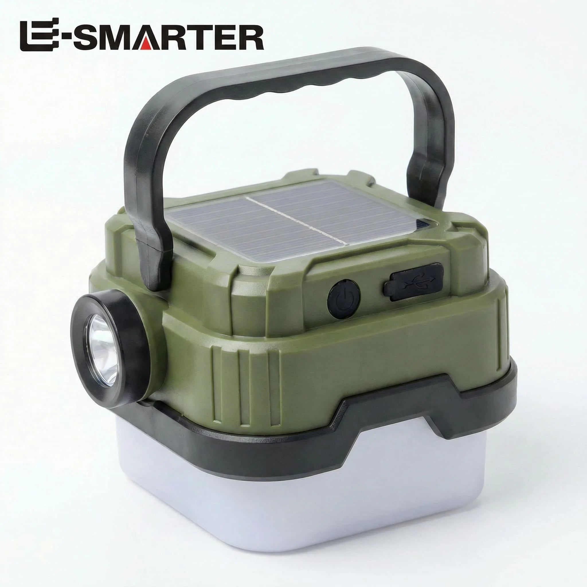 ESMARTER Solar Camping Lantern – 300LM LED, IPX4, USB Rechargeable