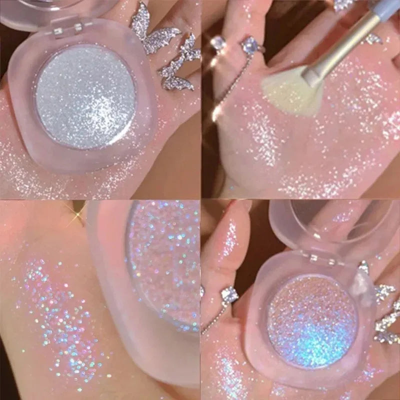 Diamond Highlighter Palette Glitter Glossy Pearlescent Shiny