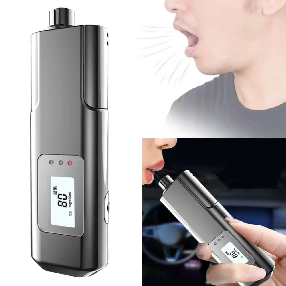 LED Digital Display Breathalyzer Analyzer Accuracy Non-Touching LED Screen Digital Breathalyzer Durable Anti-slip Zpaxo