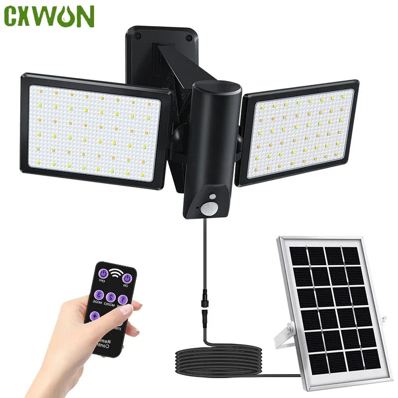 Solar LED Flood Lights Toggle Garden Street Outdoor Waterproof Shed Zpaxo Black China Mainland