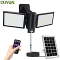 Solar LED Flood Lights Toggle Garden Street Outdoor Waterproof Shed Zpaxo Black China Mainland