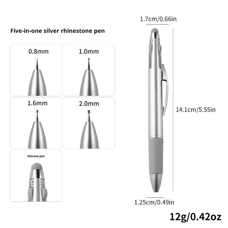 4in1 Nail Dotting Pen Art Tools Ballpoint Design Tip Dot Paint Zpaxo ONESIZE