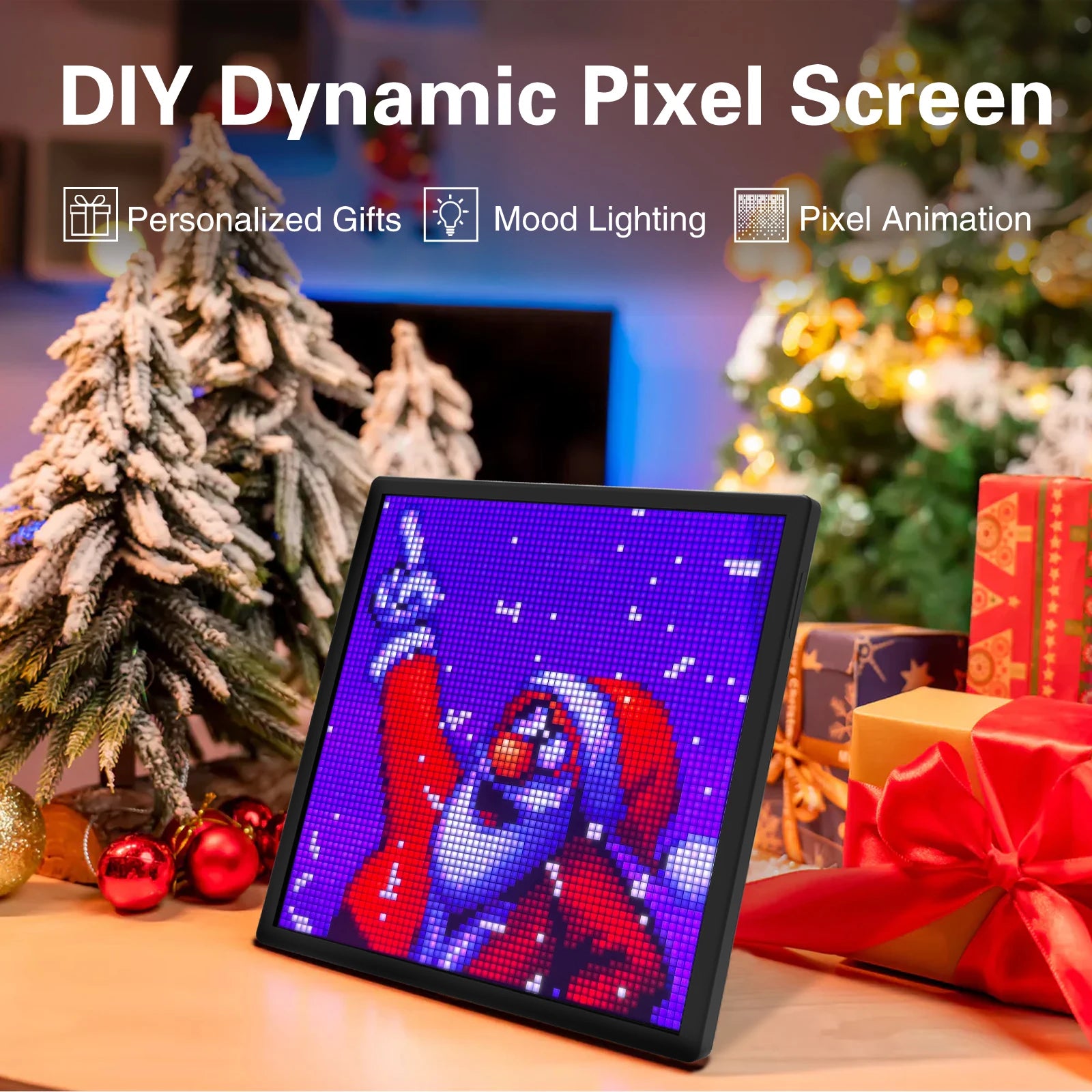 LED Pixel Screen Display Night Light Bluetooth Smart APP LED Panel Display Frame For Gaming Room Decoration Christmas Gift Zpaxo