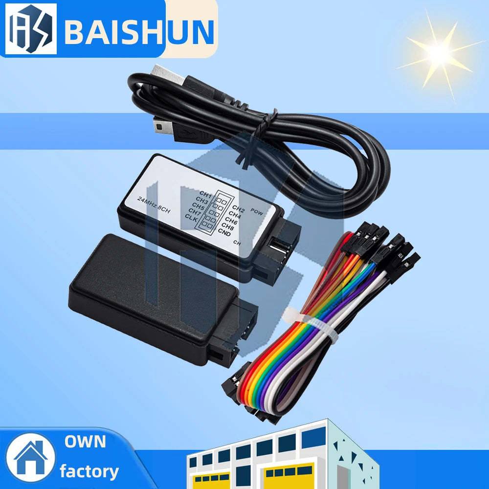 24MHz 8-Channel USB Debugger, High Speed 24M/Sec Debugging Tool for ARM FPGA Development Zpaxo