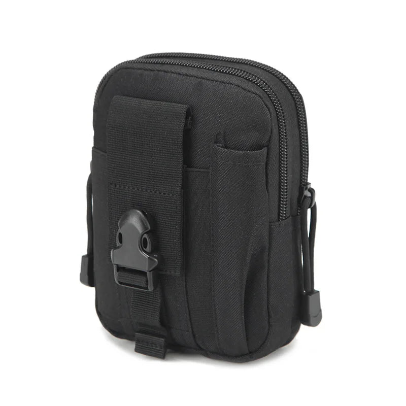 Molle Pouch Belt Waist Men Small Pocket Survival Tool Bag Running Zpaxo Black