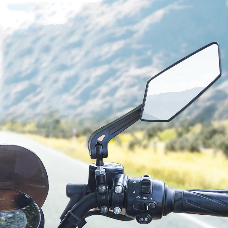Bicycle Handlebar Reflector Rear View Mirror Safety Adjustable Rotatable Mirror Clear Electric Scooter Cycling Accessories Zpaxo