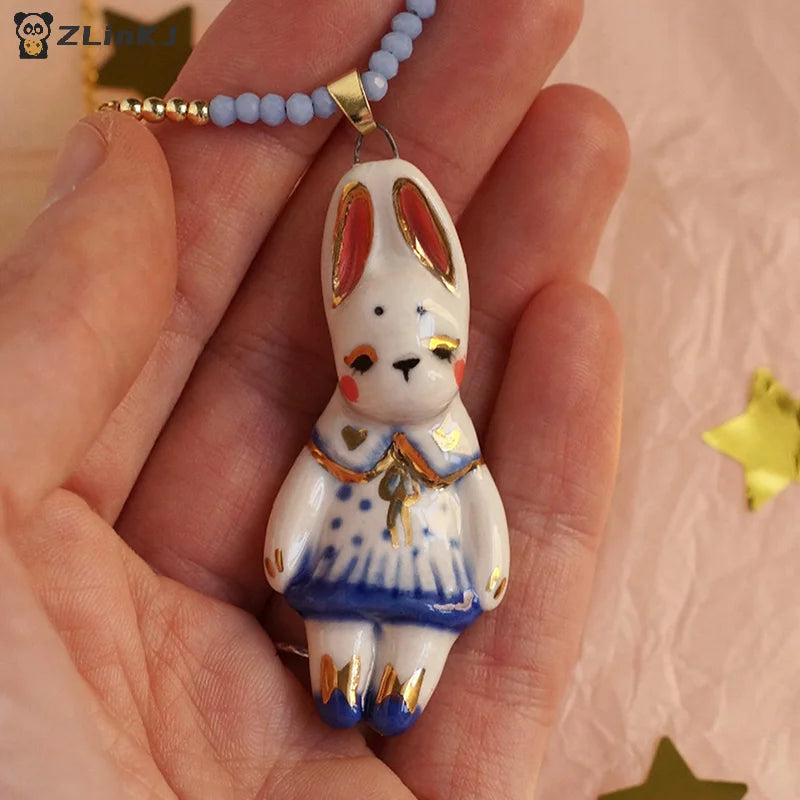 ▶1Pcs Vintage Cute Cartoon Animal Pendant Necklace For Women Retro Fashion Jewelry Gifts Zpaxo