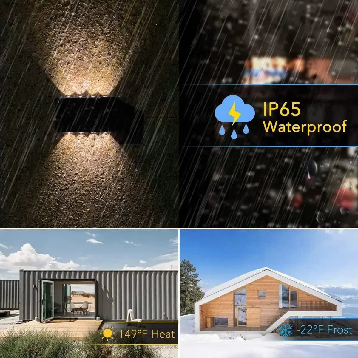 Solar LED Wall Light IP65 Waterproof – Garden & Yard Decor Solar Wall Light Zpaxo
