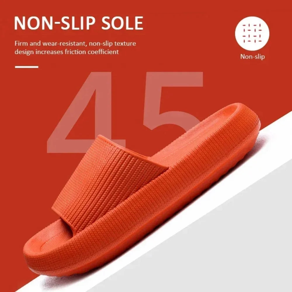 Women Thick Slippers Indoor Home Eva Soft Sole Pillow Slides Sandals