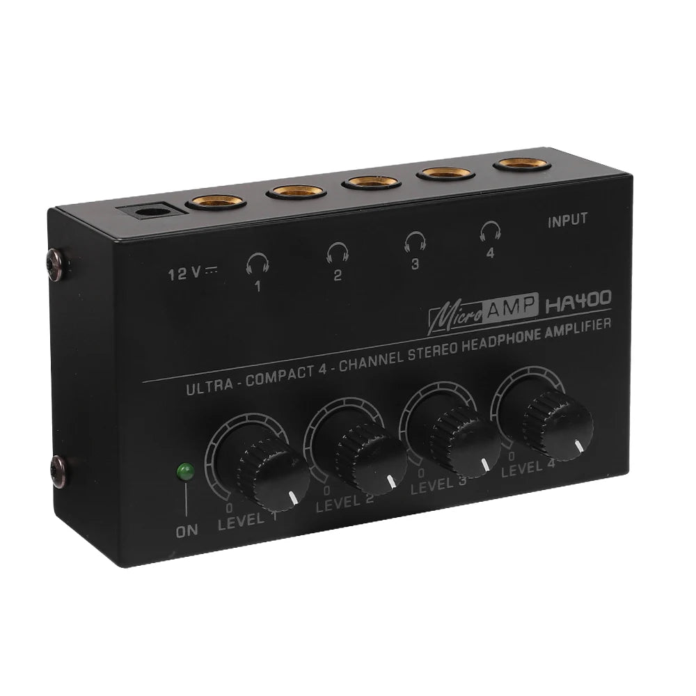 Deals 4 Channels Mini O Stereo Headphone Amplifier HA400