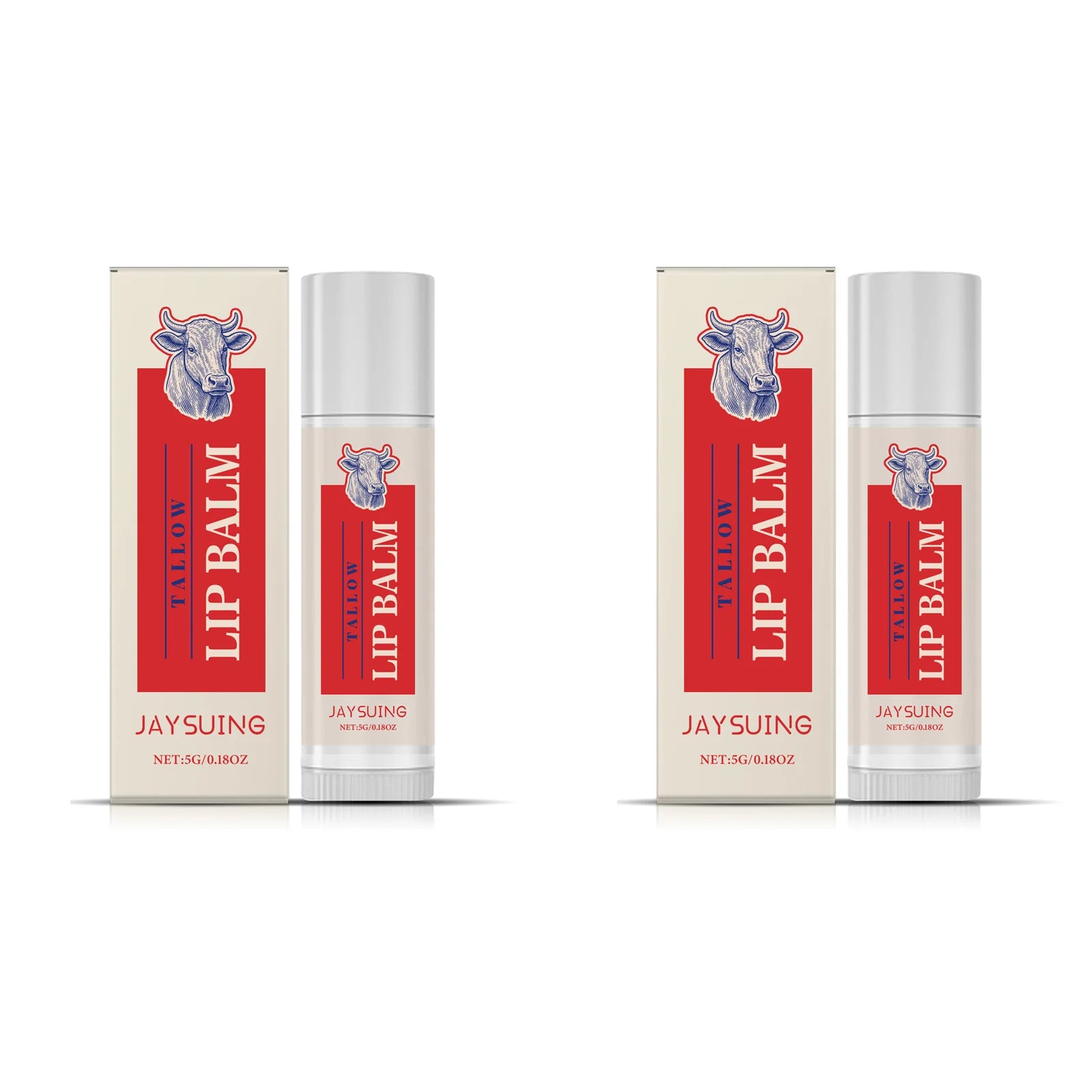 Tallow Lip Balm – Nourishing, Plumping & Hydrating | Jaysuing Lip Balm Zpaxo 2 x 5g Boxed
