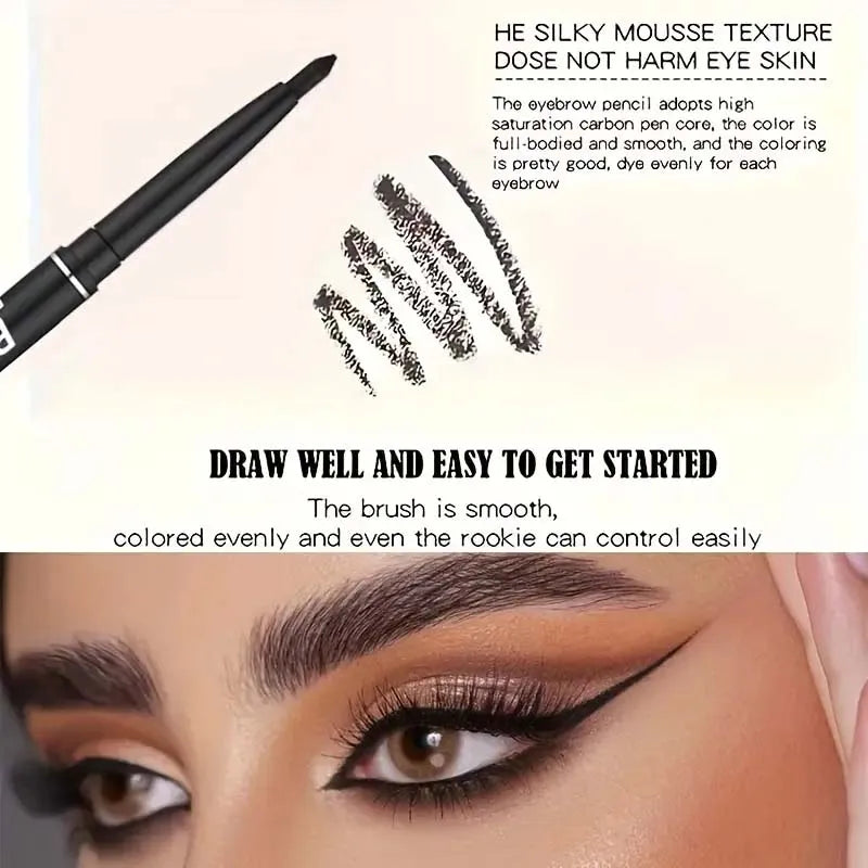 Smooth Black Eyeliner Pencil Waterproof Sweatproof Long-lasting Zpaxo