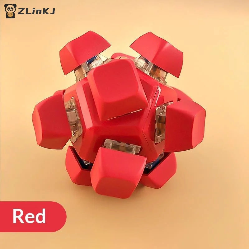 ▶1PCS Stress Reliever 12 Key Flashing Light Stress Relieving Keyboard Ball Fingertip Pressing Gift Toy Zpaxo
