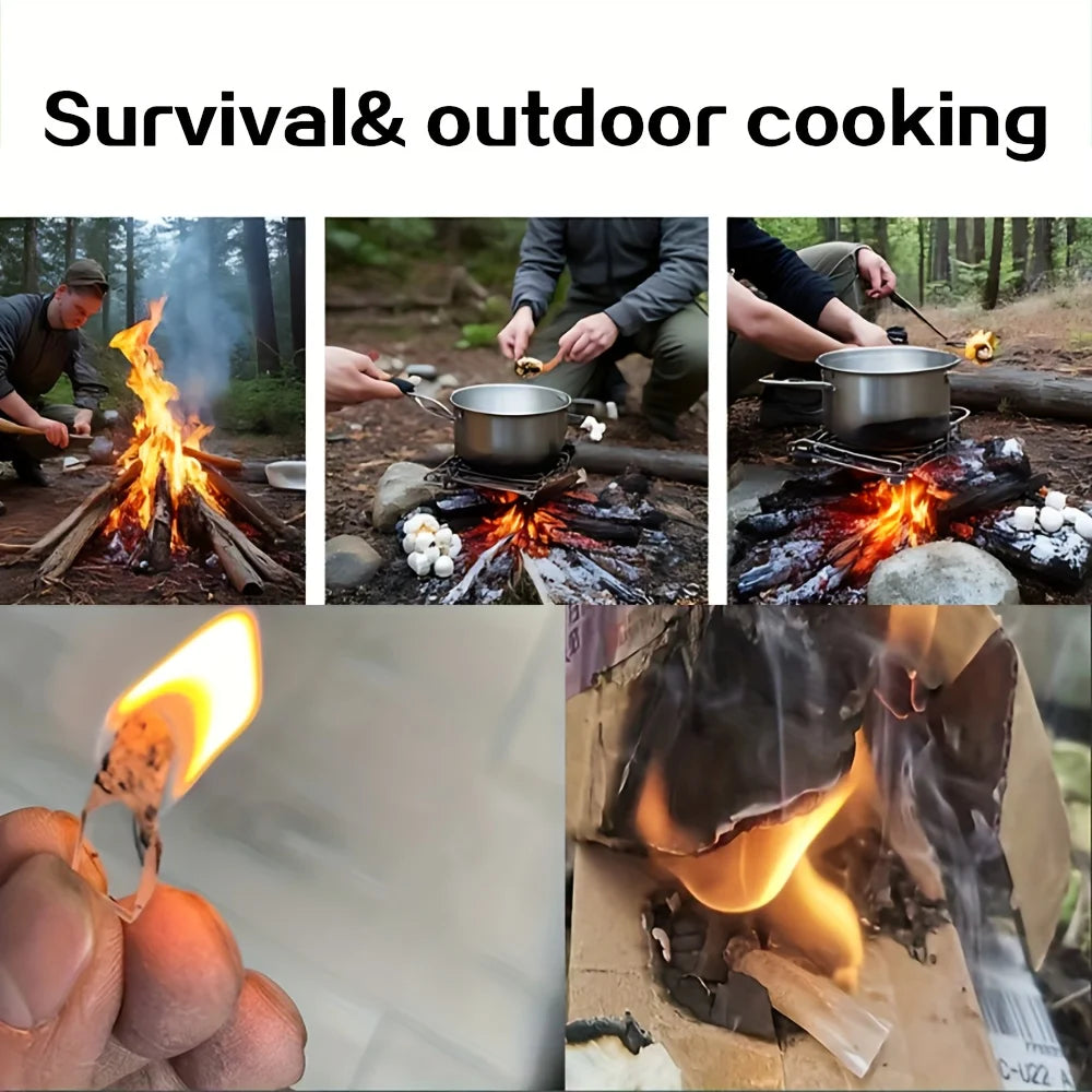 Windproof Smokeless Fire Tinder Tablets – 50–200 Pack