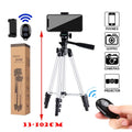 Tripods Phone Lightweight Camera Tripod Stand Bluetooth Selfie Remote