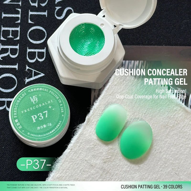 Gradient Nail Air Cushion Patting Gel High Gloss Ombre Patting Gel Polish Blush Blooming Aura Manicure UV Nail Polish Salon Tool Zpaxo P37