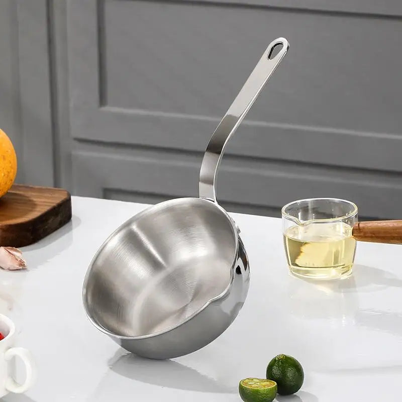 Mini 304 Stainless Steel Oil Pot Egg Frying Pan Handle Multipurpose Zpaxo