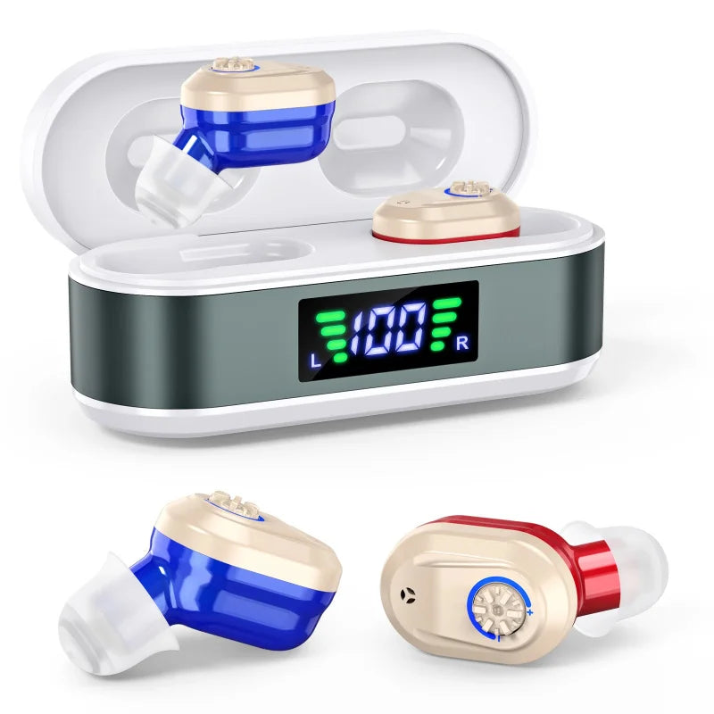 CIC Rechargeable Noise Cancelling Hearing Aid Elderly Sound Amplifier