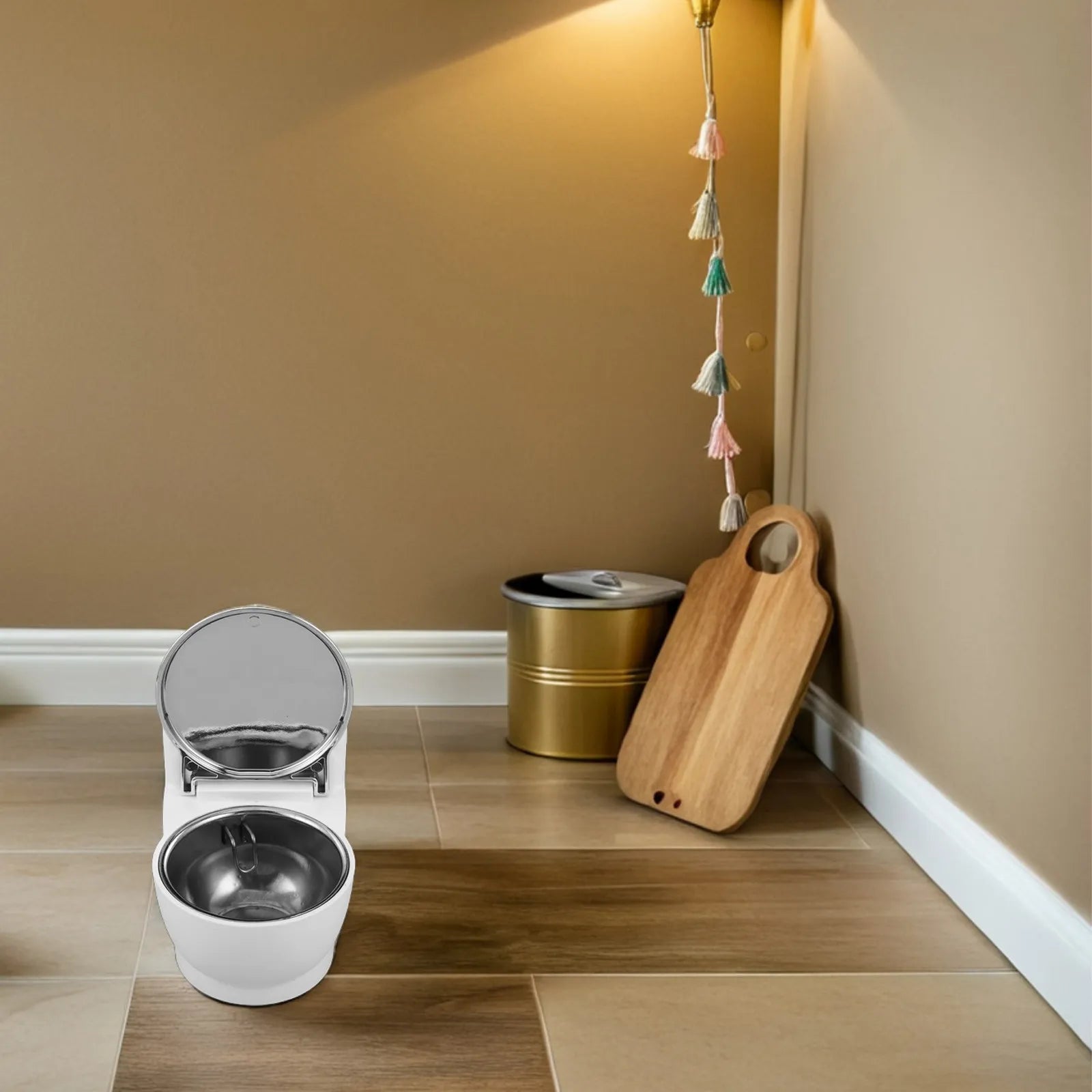 Toilet Shaped Cat Water Fountain Hanging Design Small Dispenser Cats