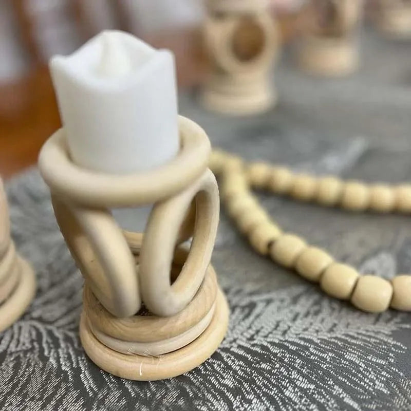 Unfinished Wooden Rings for Macrame, DIY Crafts & Jewelry Wood Craft Rings Zpaxo