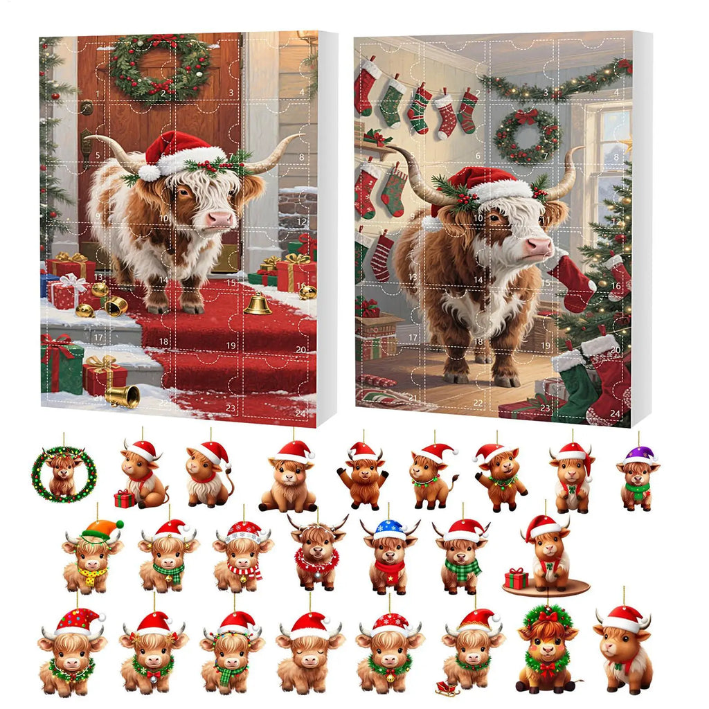 2025 Christmas Advent Calendar 24 Days Countdown 2D Acrylic Highland