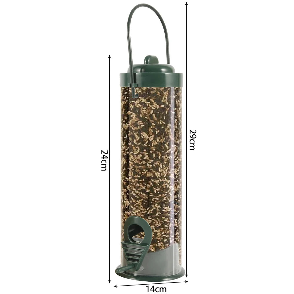 3PCS Wild Bird Feeder House Transparent Hanging Bird FeederGarden Patio Yard Feeding Station Pet Bird Supplies Seed Dispenser Zpaxo 1pc