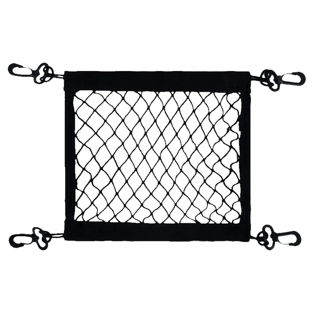 Motorcycle Cargo Net Polyester Elastic 4 Adjustable Hooks 360 Degree