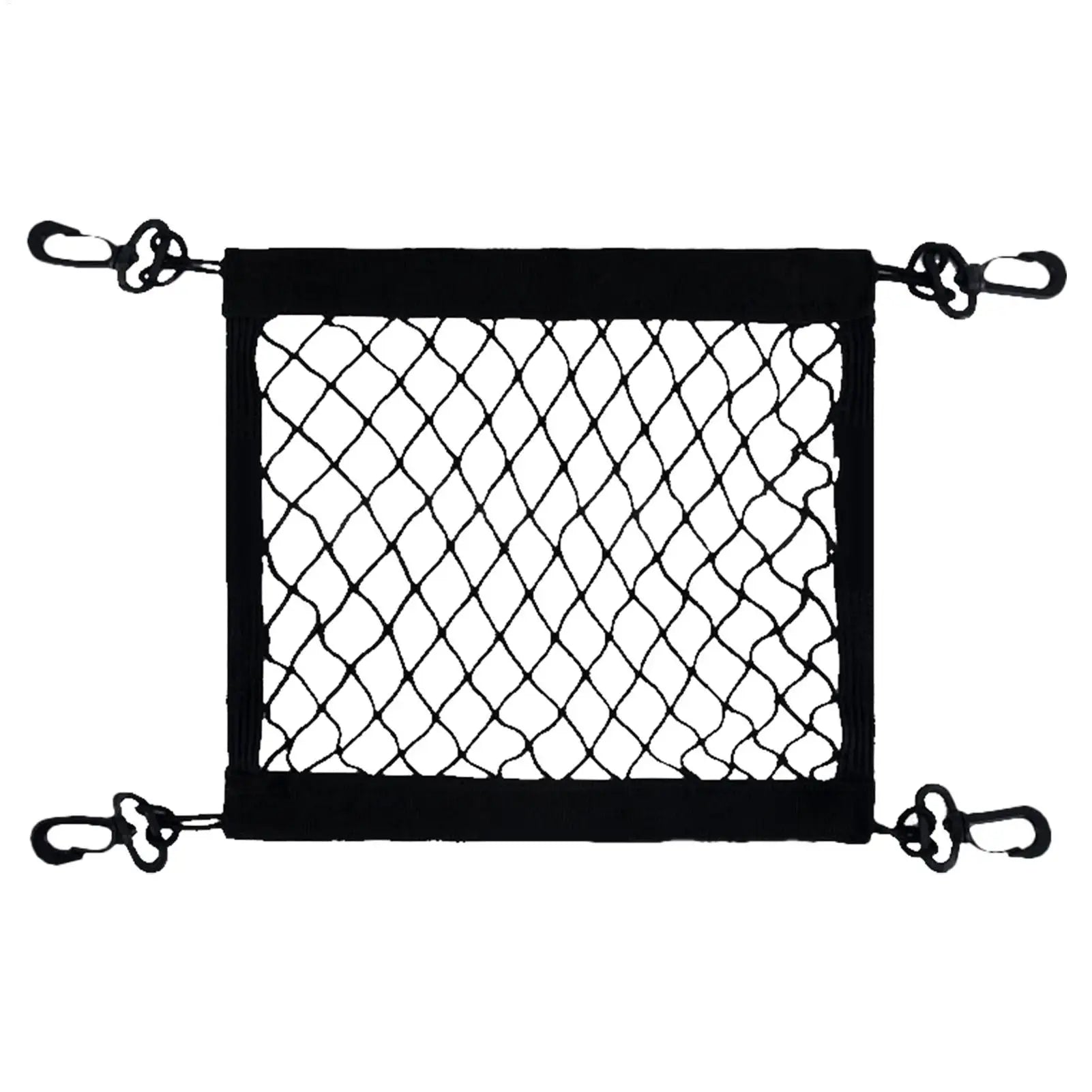 Motorcycle Cargo Net Polyester Elastic 4 Adjustable Hooks 360 Degree