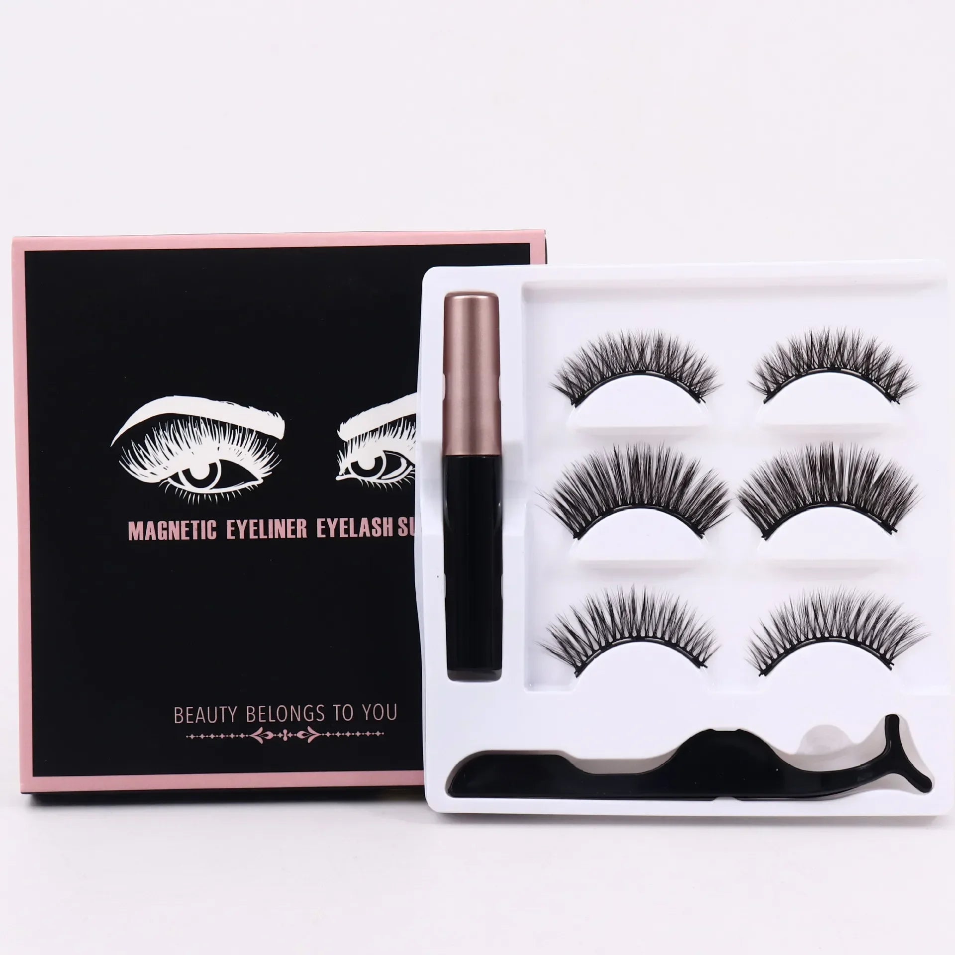 Magnetic Eyelashes Set Full Strip 5/7/10 Pair Natural Cilia False Eyeliner Dramatic Volume Thick Synthetic Eye Lashes Makeup Zpaxo 3Pair 011 012 018